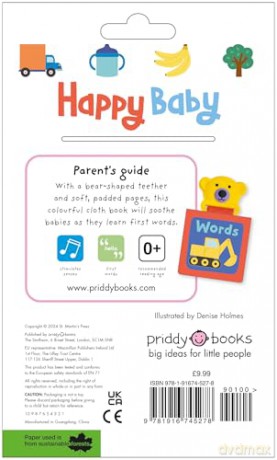 Happy Baby Words: Teether and Cloth Book - Roger Priddy [KSIĄŻKA]