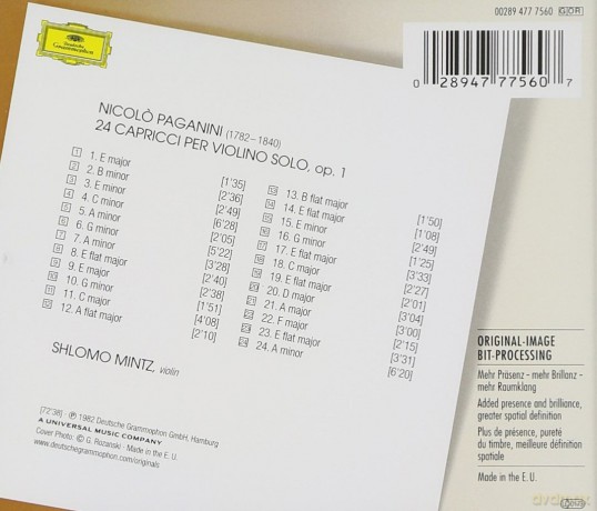 Shlomo Mintz: Paganini-24 Caprices [CD]