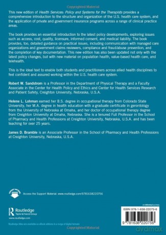 Health Services: Policy and Systems for the Therapists - Robert W. Sandstrom [KSIĄŻKA]