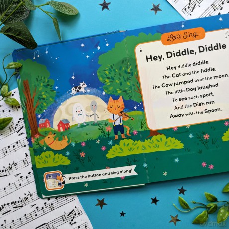 Hey Diddle Diddle Nursery Rhyme Sound Book - 7 Songs To Play And Sing [KSIĄŻKA]