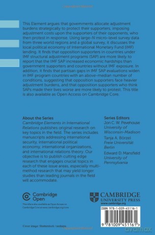 IMF Lending: Partisanship, Punishment, and Protest (Elements in International Relations) - Lemke [KSIĄŻKA]