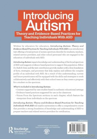 Introducing Autism: Theory and Evidence-Based Practices for Teaching Individuals with ASD (Evidence-Based Instruction in Special Education) - Ruth Eren [KSIĄŻKA]