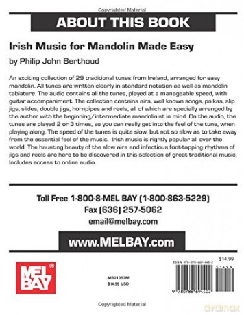 Irish Music for Mandolin Made Easy: With Online Audio - Philip John Berthoud [KSIĄŻKA]