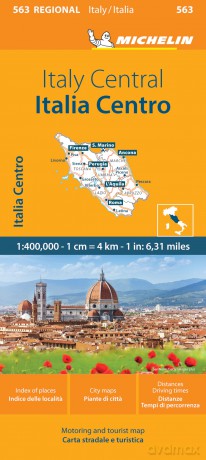 Italy Centre - Michelin Regional Map 563: Map (Maps/Regional Michelin) - Michelin [KSIĄŻKA]
