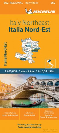 Italy Northeast - Michelin Regional Map 562: Map (Maps/Regional Michelin) - Michelin [KSIĄŻKA]