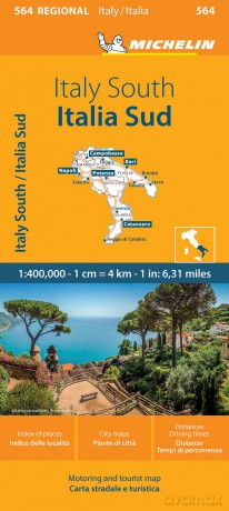 Italy South - Michelin Regional Map 564: Map (Maps/Regional Michelin) - Michelin [KSIĄŻKA]