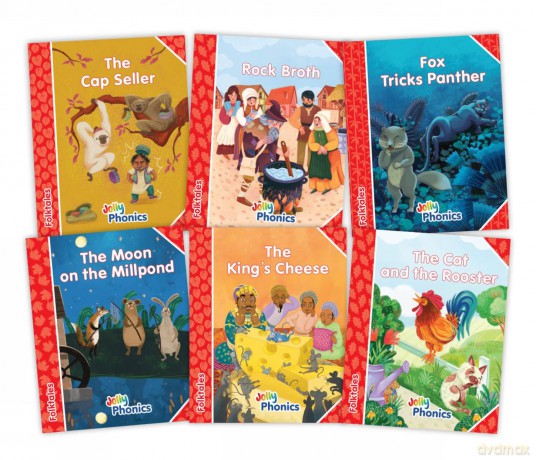 Jolly Phonics Folktales Red Readers (Level 1) Complete Set (1-6): in Precursive Letters (British English edition) - Emily Guille-Marrett [KSIĄŻKA]
