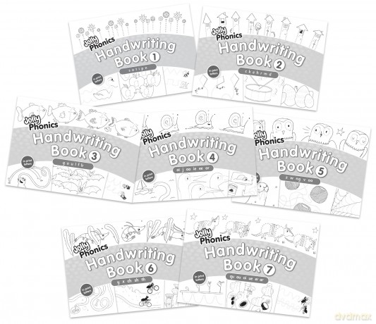 Jolly Phonics Handwriting Books Complete Set (1-7): In Print Letters (American English Edition) - Jolly Learning [KSIĄŻKA]