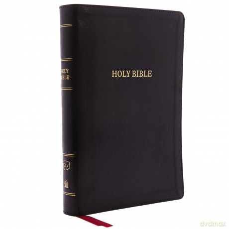 KJV Holy Bible: Giant Print with 53,000 Cross References, Deluxe Black Leathersoft, Red Letter, Comfort Print (Thumb Indexed): King James Version: Holy Bible, King James Version - Thomas Nelson [KSIĄŻKA]