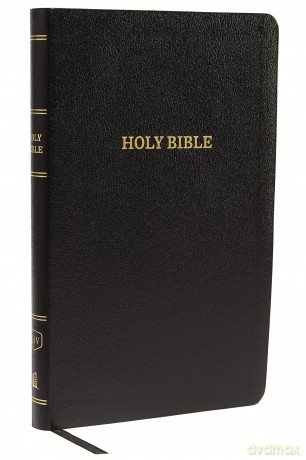 KJV Holy Bible: Thinline with Cross References, Black Bonded Leather, Red Letter, Comfort Print: King James Version - Thomas Nelson [KSIĄŻKA]