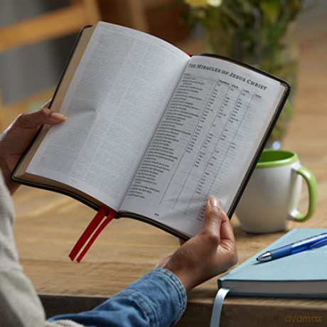 KJV Holy Bible: Thinline with Cross References, Black Bonded Leather, Red Letter, Comfort Print: King James Version - Thomas Nelson [KSIĄŻKA]