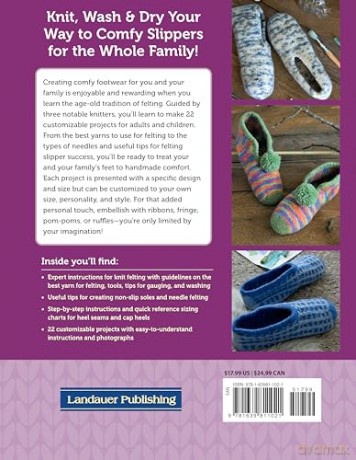 Knitting and Felting Slippers: Learn to Make Cute and Cozy Footwear for All Ages - Sabine Abel [KSIĄŻKA]