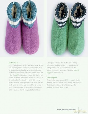 Knitting and Felting Slippers: Learn to Make Cute and Cozy Footwear for All Ages - Sabine Abel [KSIĄŻKA]