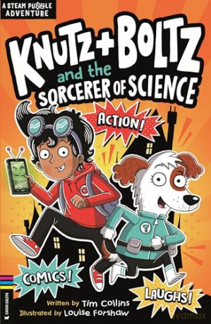 Knutz and Boltz and the Sorcerer of Science: A STEAM Puzzle Adventure (Adventures of Knutz and Boltz) - Tim Collins [KSIĄŻKA]