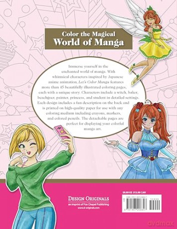 Let's Color Manga: More than 45 Intricate, Whimsical Designs - Alice Pettillo [KSIĄŻKA]