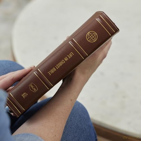 Life in Christ Bible: Discovering, Believing, and Rejoicing in Who God Says You Are (NKJV, Brown Bonded Leather, Thumb Indexed, Red Letter, Comfort Print) - Thomas Nelson [KSIĄŻKA]