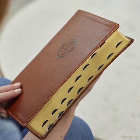 Life in Christ Bible: Discovering, Believing, and Rejoicing in Who God Says You Are (NKJV, Brown Leathersoft, Thumb Indexed, Red Letter, Comfort Print) - Thomas Nelson [KSIĄŻKA]