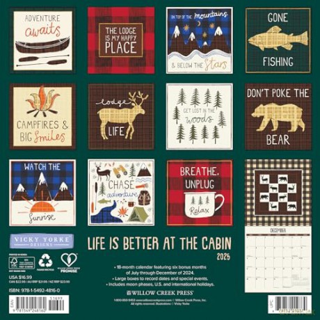 Life Is Better at the Cabin 2025 Wall [KSIĄŻKA]