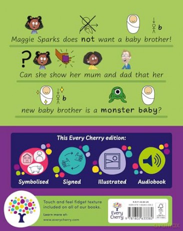 Maggie Sparks and the Monster Baby: Accessible Symbolised Edition (Symbolised Maggie Sparks) - Steve Smallman [KSIĄŻKA]