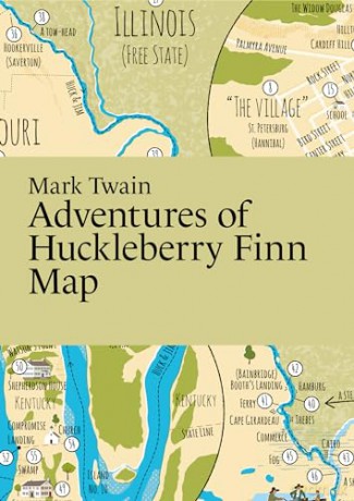 Mark Twain, Adventures of Huckleberry Finn Map (Literary Maps Series Series) - Martin Thelander [KSIĄŻKA]