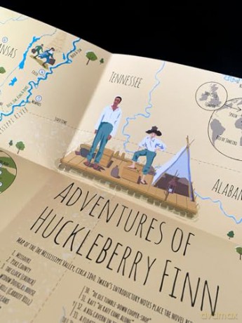 Mark Twain, Adventures of Huckleberry Finn Map (Literary Maps Series Series) - Martin Thelander [KSIĄŻKA]