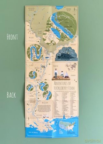 Mark Twain, Adventures of Huckleberry Finn Map (Literary Maps Series Series) - Martin Thelander [KSIĄŻKA]