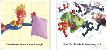 Marvel Beginnings: Bath Time Heroes Bath Book - Pi Kids [KSIĄŻKA]
