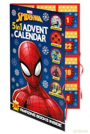 Marvel Spider-Man: 5-in-1 Kalendarz Adwentowy (Countdown to Christmas with stories, activities and quizzes!) [KSIĄŻKA]