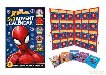 Marvel Spider-Man: 5-in-1 Kalendarz Adwentowy (Countdown to Christmas with stories, activities and quizzes!) [KSIĄŻKA]