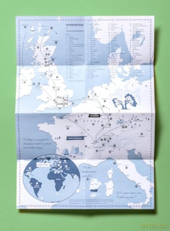 Mary Shelley, Frankenstein Map (Literary Maps Series Series) - Martin Thelander [KSIĄŻKA]