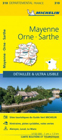 Mayenne, Orne, Sarthe - Michelin Departemental Map 310 - Michelin [KSIĄŻKA]
