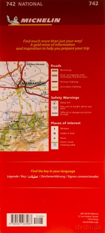 Morocco - Michelin National Map 742: Map (Maps/Country Michelin) - Michelin [KSIĄŻKA]