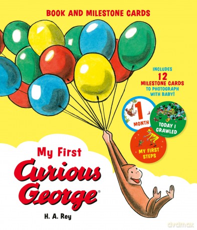 My First Curious George (Book and Milestone Cards): Includes 12 Milestone Cards to Photograph With Baby - H. A. Rey [KSIĄŻKA]