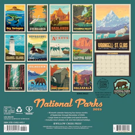 National Parks 2025 Wall [KSIĄŻKA]