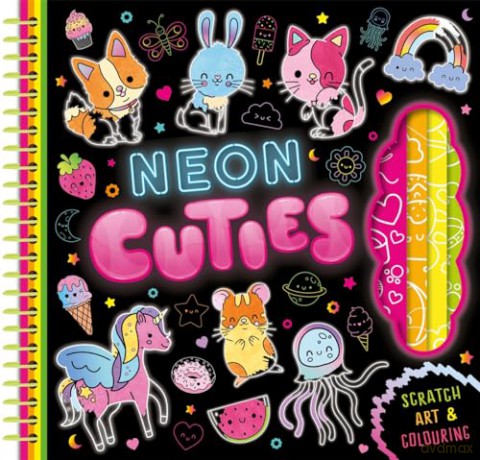Neon Cuties (Scratch Art Book for Kids) - Igloo Books [KSIĄŻKA]