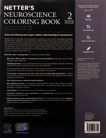 Netter's Neuroscience Coloring Book - David L. Felten MD PhD [KSIĄŻKA]