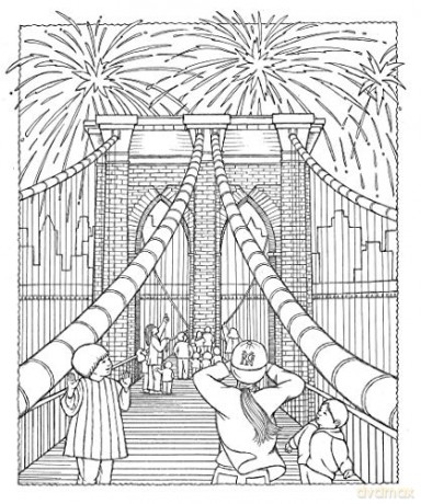 New York for Kids: 25 Big Apple Sites to Color (Dover Coloring Books) - Patricia J Wynne [KSIĄŻKA]