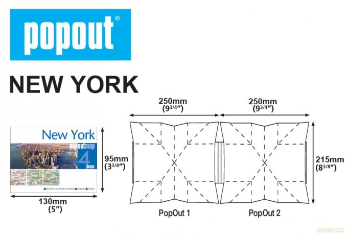 New York PopOut Map: Popout Citymap (PopOut Maps) - PopOut Maps [KSIĄŻKA]
