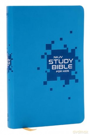 NKJV Study Bible for Kids, Blue Leathersoft: The Premier Study Bible for Kids: New King James Version, Study For Kids, Blue, Leathersoft, Full Color Interior - Thomas Nelson [KSIĄŻKA]