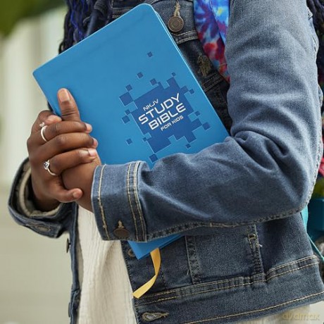 NKJV Study Bible for Kids, Blue Leathersoft: The Premier Study Bible for Kids: New King James Version, Study For Kids, Blue, Leathersoft, Full Color Interior - Thomas Nelson [KSIĄŻKA]