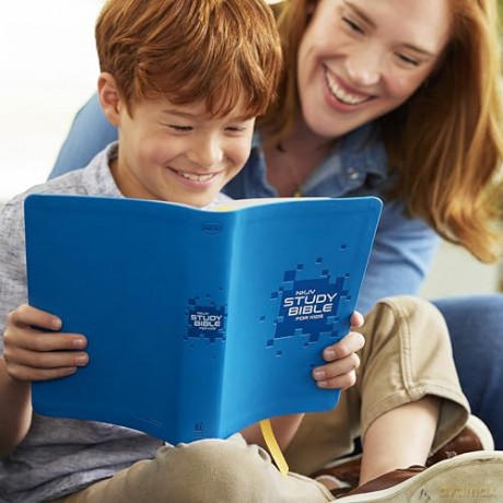 NKJV Study Bible for Kids, Blue Leathersoft: The Premier Study Bible for Kids: New King James Version, Study For Kids, Blue, Leathersoft, Full Color Interior - Thomas Nelson [KSIĄŻKA]