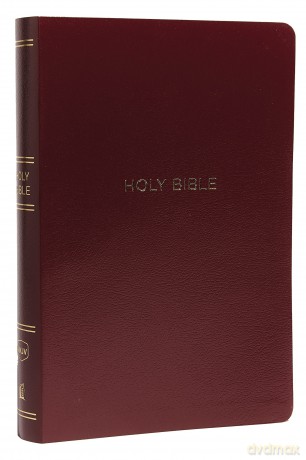 NKJV, Reference Bible, Center-Column Giant Print, Leather-Look, Burgundy, Red Letter Edition, Comfort Print Imitation Leather - Thomas Nelson [KSIĄŻKA]