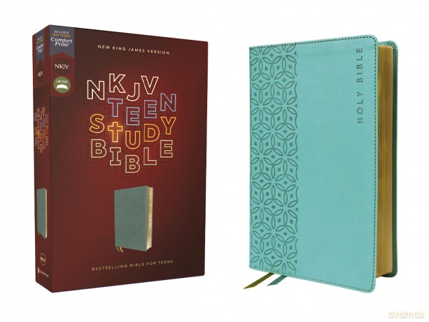 NKJV, Teen Study Bible, Leathersoft, Teal, Comfort Print: NKJV, Teal, Leathersoft, Teen Study Bible, Comfort Print - Zondervan [KSIĄŻKA]
