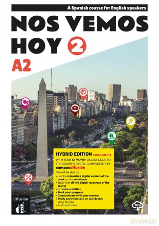 Nos vemos hoy 2 - Edición híbrida - Edición inglesa - Libro del estudiante. A2 - Eva Maria Lloret [KSIĄŻKA]