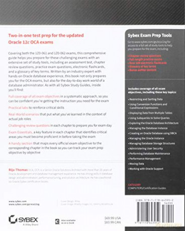 OCA: Oracle Database 12c Administrator Certified Associate Study Guide: Exams 1Z0-061 and 1Z0-062 - Biju Thomas [KSIĄŻKA]