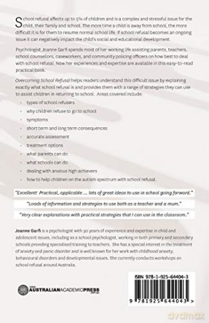 Overcoming School Refusal: A practical guide for teachers, counsellors, caseworkers and parents - Joanne Garfi (author) [KSIĄŻKA]