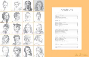 Pencil Drawing Portraits: Learn to draw faces, features, and more with step-by-step pencil projects perfect for beginners - Samet Turkan [KSIĄŻKA]