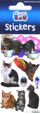 Naklejki Sticker BOO silver kotki [GADŻET]