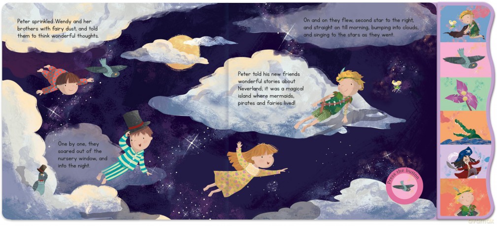 Peter Pan Fairy Tale Sound Book - 6 Enchanting Sound Buttons To Press And Play [KSIĄŻKA]