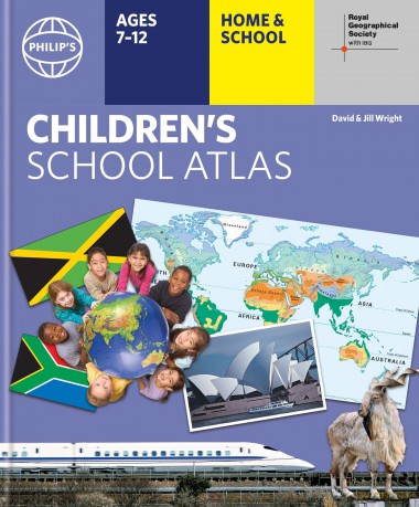 Philip's RGS Children's School Atlas: Hardback 17th edition (Philip's World Atlas) - David Wright [KSIĄŻKA]
